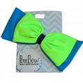 Pom Bow  Hair Bow - Sea Blue Green